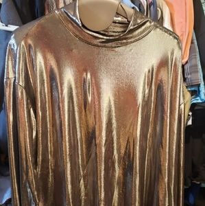 Weekday metallic pewter long sleeve shirt
